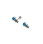Labret Opala Azul com Zircônia Verde e Azul - Imagem 2