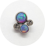 Labret  Opala Lílás com Zircônia 4P