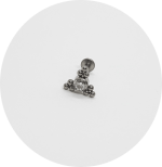 Labret Pirâmide com Zircônia 9B - Imagem 2