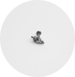 Labret Zircônia Azul e Branca 2P 6B - Imagem 2