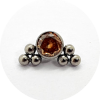 Labret Ornamental Zircônia Champagne 6B
