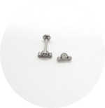 Labret Zircônia Mini Cluster 3P - Imagem 2