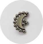Labret Meia Lua com esferas (Natural e PVD Gold)