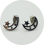 Brinco Lua e Estrela Vazado - Natural e PVD Gold (par) - Imagem 2