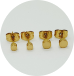 Brinco Chapa (Natural ou PVD Gold) - Par - Imagem 2