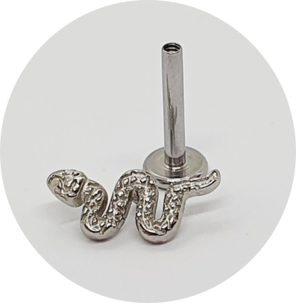 Labret Cobra - Natural e PVG Gold