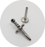 Labret Adaga - Natural e PVD Gold