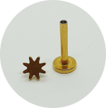 Labret Estrela V2 - Natural e PVD Gold