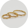 Segmento Articulado Cavado - Natural e PVD Gold - Image 2