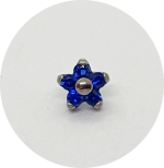 Labret Flor Micro Zircônia Chapa Central - Várias Cores - Imagem 2