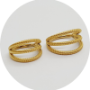 Segmento Articulado Triplo Torcido - Natural e PVD Gold - Image 2