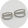 Segmento Articulado Triplo Torcido - Natural e PVD Gold