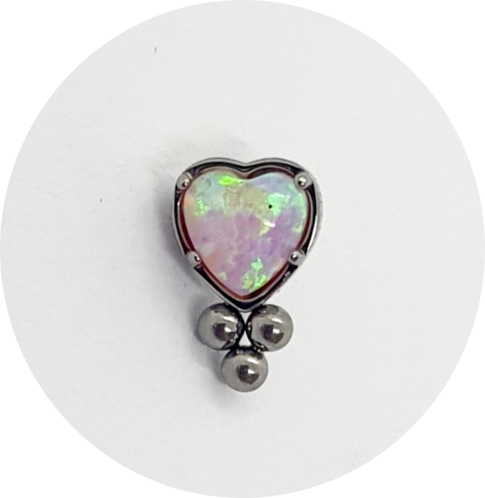 Labret Coração Opala 3B - Várias Cores - Imagem 3