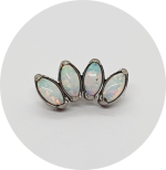 Labret Navete Opala 4P - Várias Cores - Rosca Interna