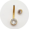 Banana Bell Mini Cristal - Várias Cores - Natural e PVD Gold