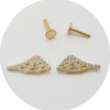 Labret Teia de Aranha zircônias cravejadas PVD Gold - Image 2