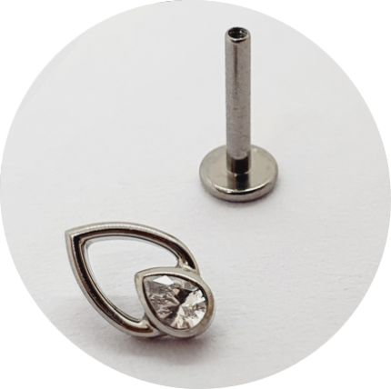 Labret Mini Gota Zircônia com arco