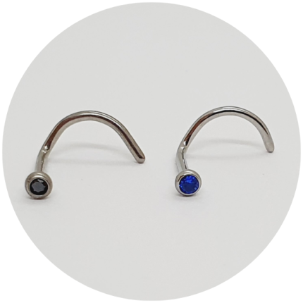 Nostril Zircônia Black ou Azul escuro