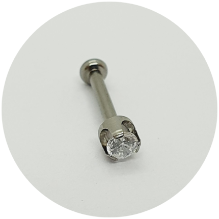 Labret Zircônia Push Pin na Garra