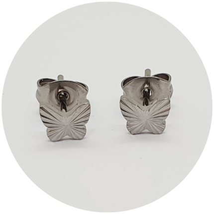 Brinco Mini Borboleta desenhada (par)