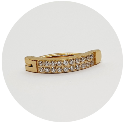 Segmento Articulado Zircônias cravejadas Duplo PVD Gold - Umbigo