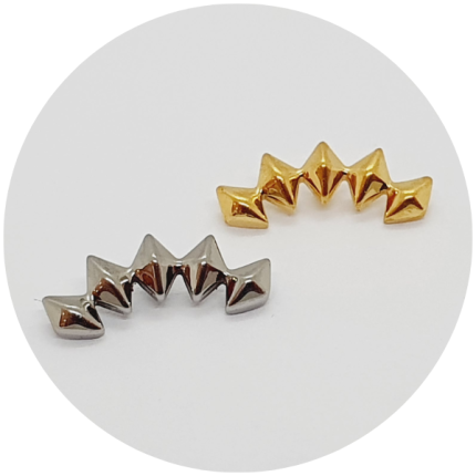 Labret Cluster Losângo - Natural ou PVD Gold