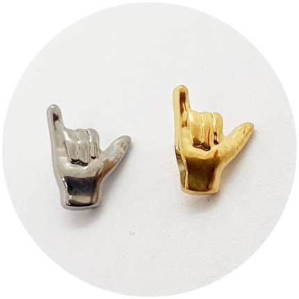 Labret Hang Loose - Natural ou PVD Gold
