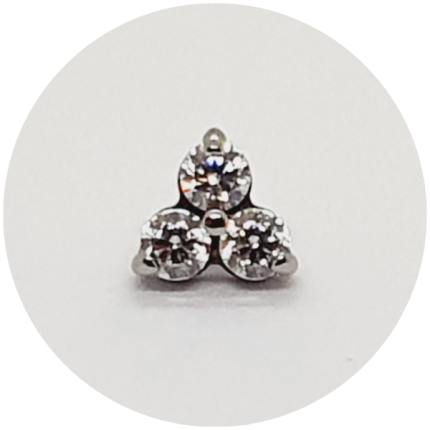 Labret Micro Trinity Zircônia