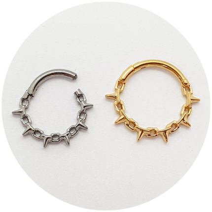 SEGMENTO ARAME COM SPIKE - NATURAL OU PVD GOLD