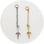 Pingente E corrente KUNAI MINATO - COLEÇÃO NARUTO -  NATURAL OU PVD GOLD