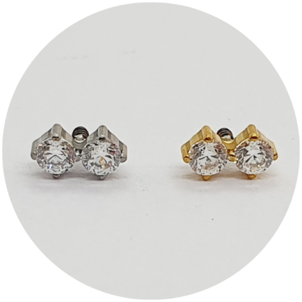 Labret micro dupla zirconia