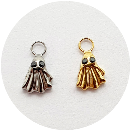Pingente Fantasma olho de zirconia black