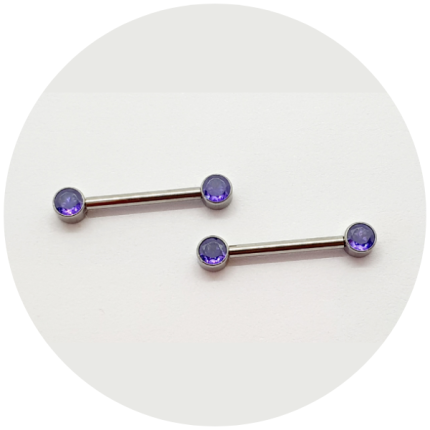 BARBEL RETO ZIRCONIA FLAT LILAS