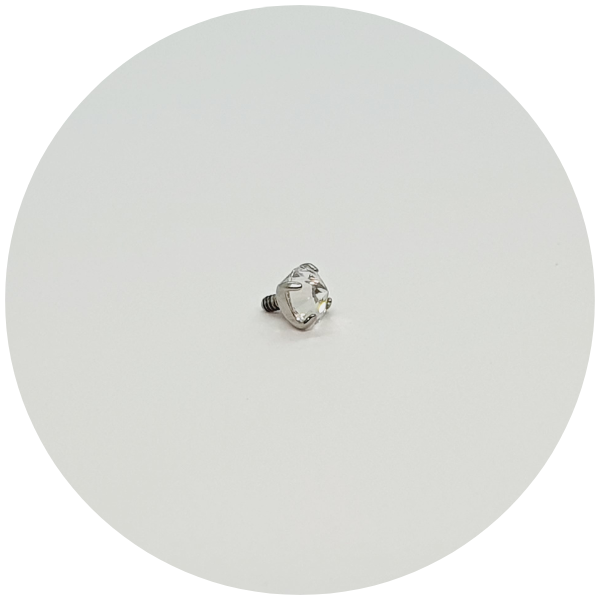 T241 LABRET ZIRCONIA CRAVEJADA COM PONTA - Imagem 1