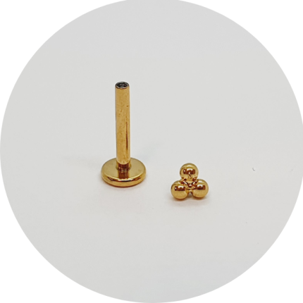 LABRET 3 ESFERAS PVD GOLD