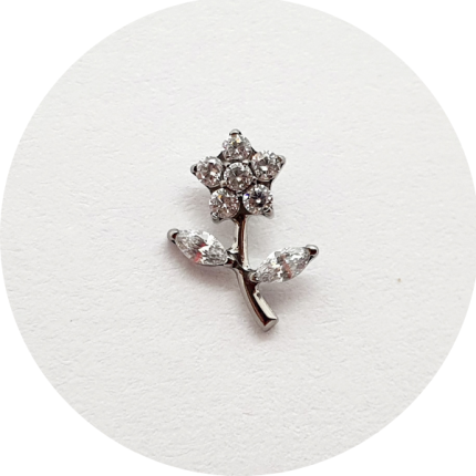 LABRET FLOR DE ZIRCONIA