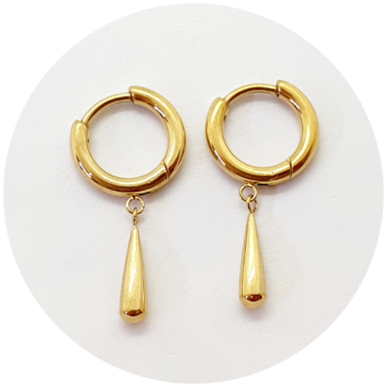 BRINCO COM GOTA PVD GOLD