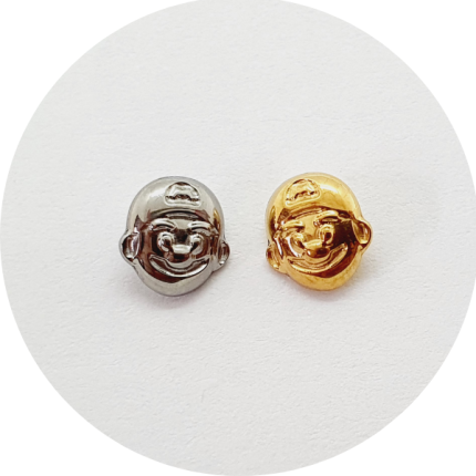 LABRET MARIO BROS - NATURAL OU PVD GOLD - haste em titanio natural