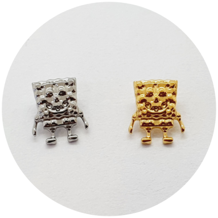 LABRET BOB ESPONJA - NATURAL OU PVD GOLD - haste em titanio natural
