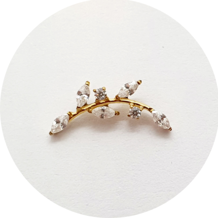 LABRET GALHOS DE NAVETE PVD GOLD